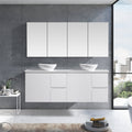 MELA PADDY 1500 Double Wall Hung Vanity in Gloss White