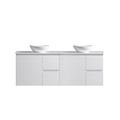 MELA PADDY 1800 Double Wall Hung Vanity in Gloss White