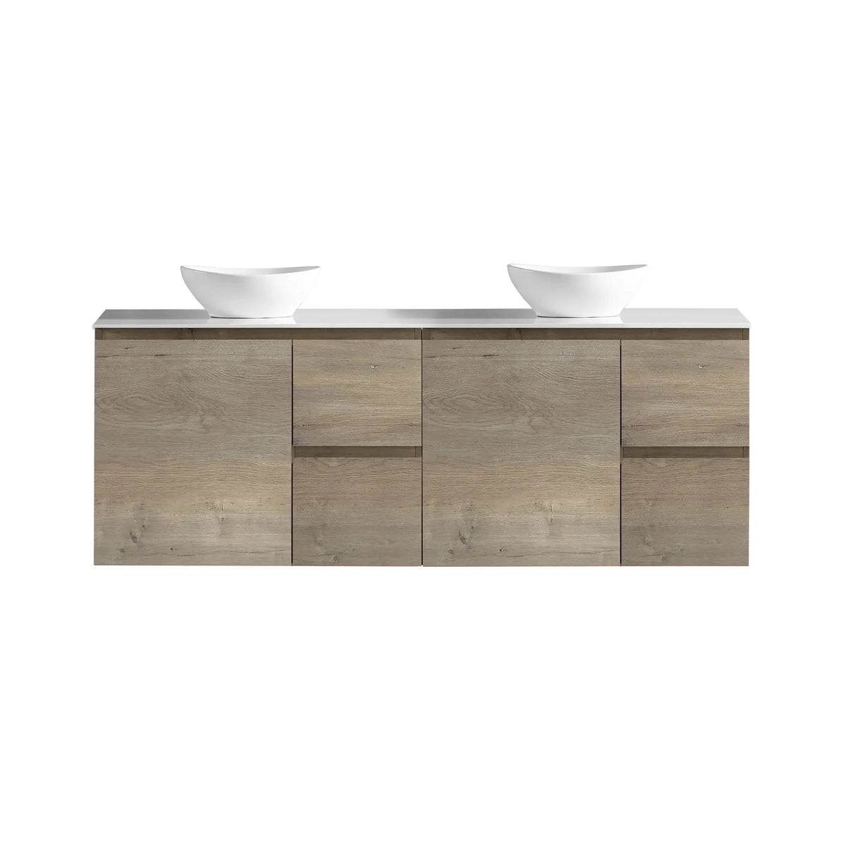 MELA PADDY 1800 Double Wall Hung Vanity in Sorrento Oak