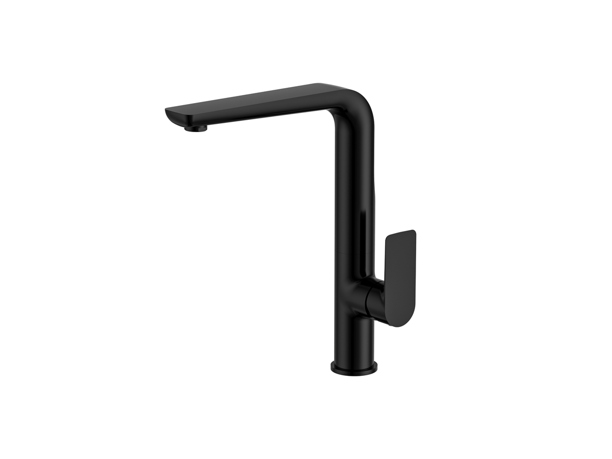 MELA PALCO Gooseneck Kitchen Mixer in Matt Black