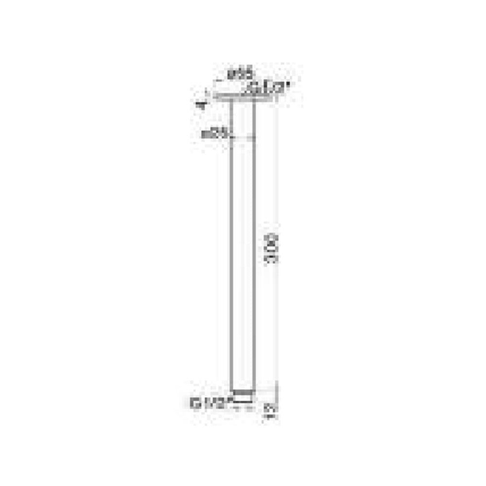 MELA PALCO / RONDO Ceiling Shower Arm technical drawing