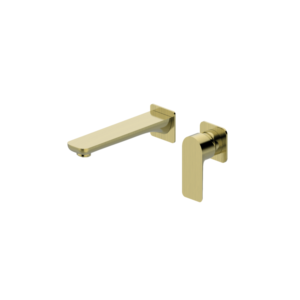 MELA PALCO Wall Spout & Mixer Set in Brushed Brass