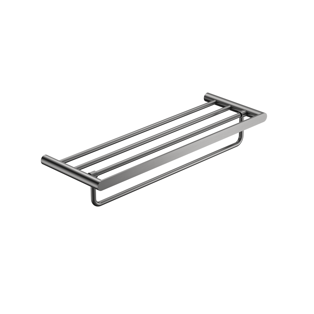 MELA PALCO / RONDO Bath Towel Shelf in Brushed Nickel