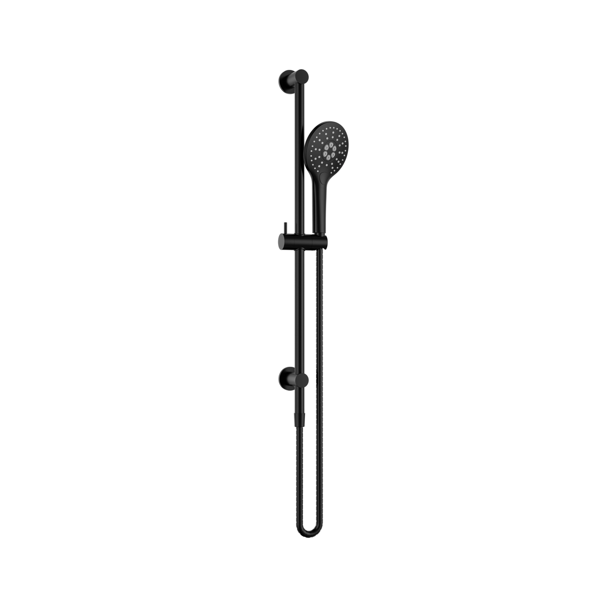 MELA PALCO / RONDO Hand Shower Set with Rail in Matt Black