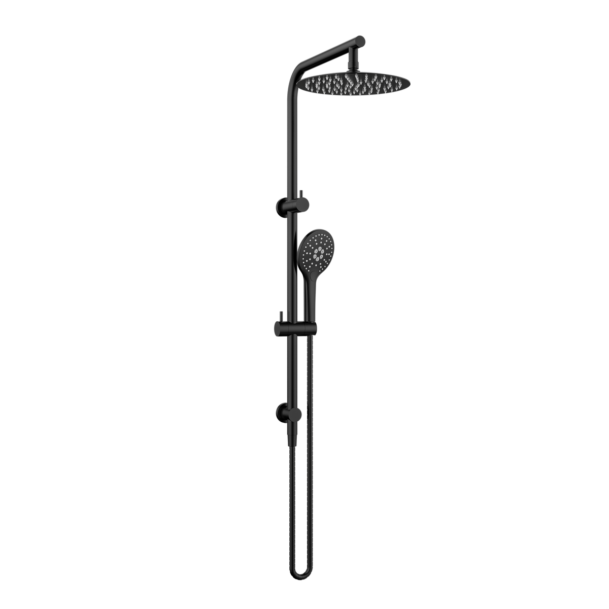 MELA PALCO / RONDO Combination Shower Set with Rail in Matt Black