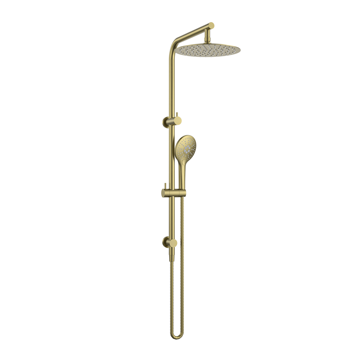MELA PALCO / RONDO Combination Shower Set with Rail in Brushed Brass