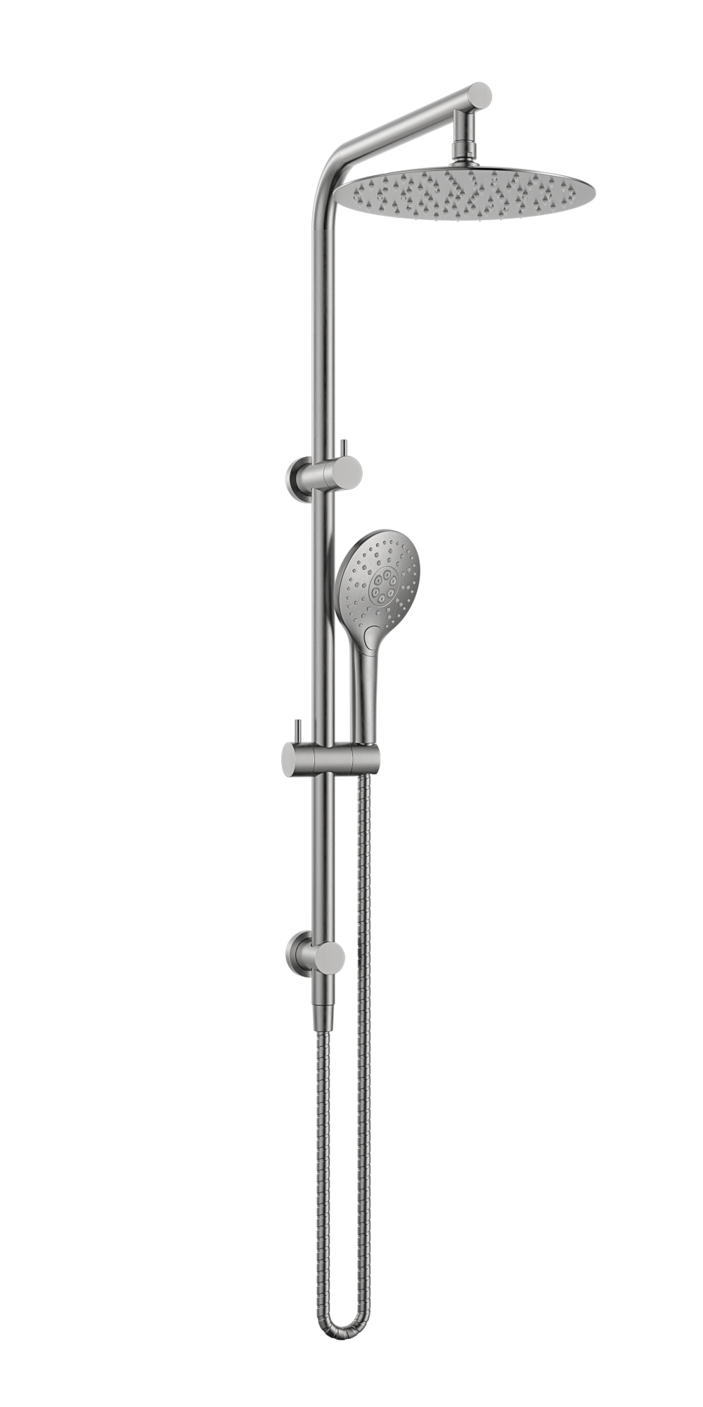 MELA PALCO / RONDO Combination Shower Set with Rail in Brushed Nickel
