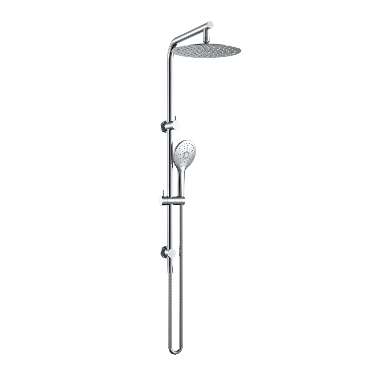 MELA PALCO / RONDO Combination Shower Set with Rail in Chrome