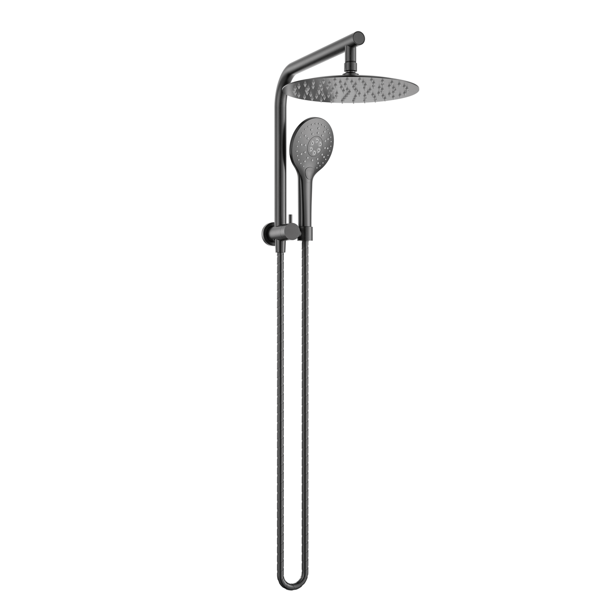 MELA PALCO / RONDO Combination Shower Set without Rail in Gun Metal