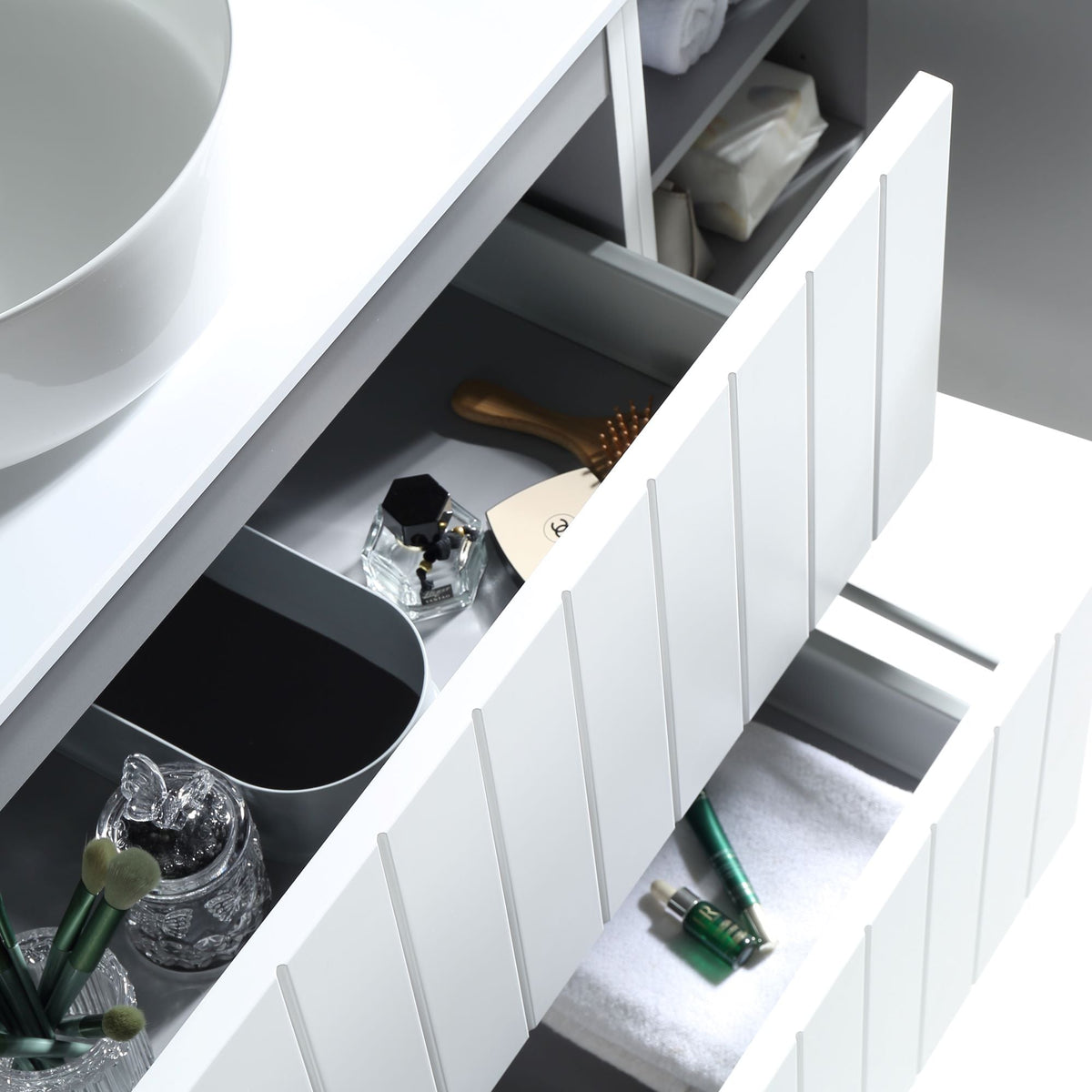 MELA PASTEL 1200 Wall Hung Vanity with Door & Drawers, view 4