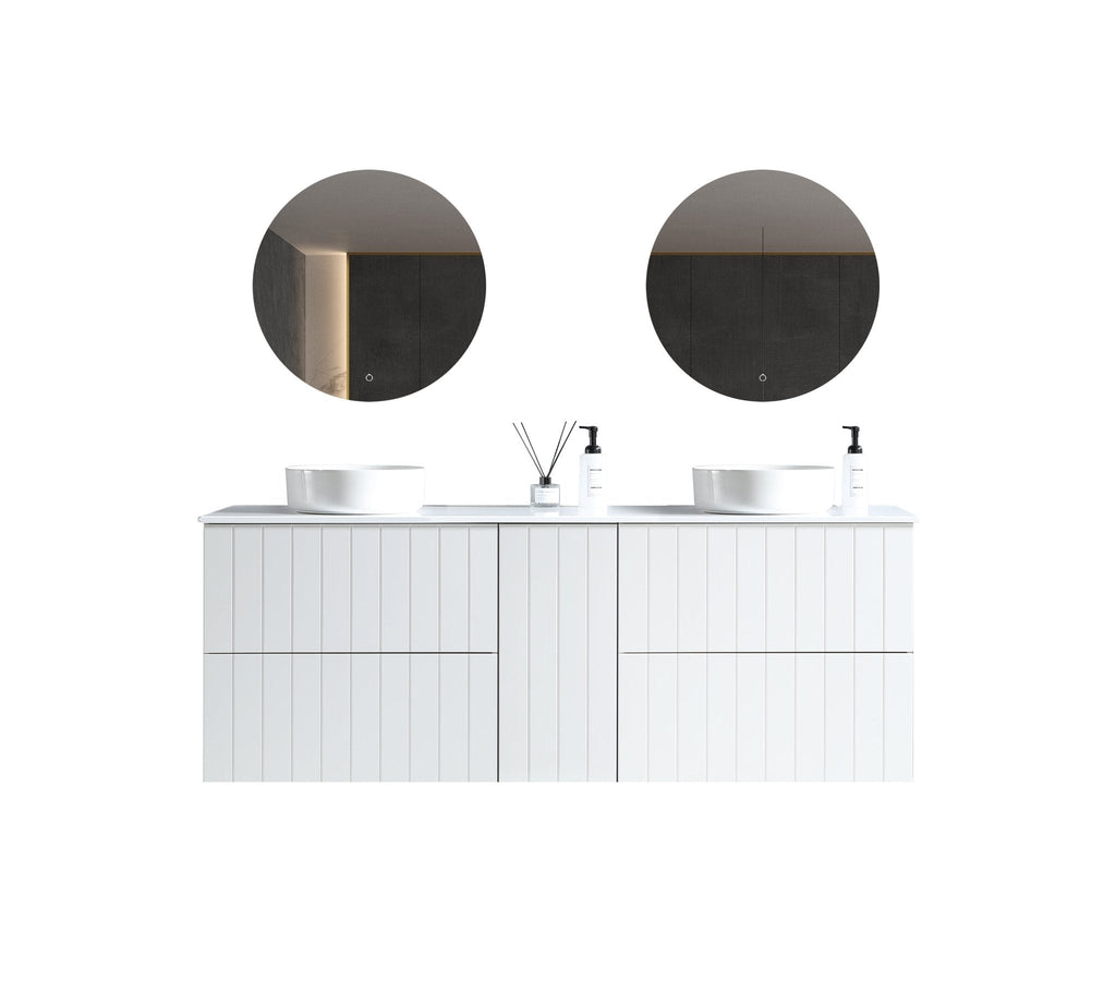 MELA PASTEL 1500 Wall Hung Vanity with Door & 4 Drawers