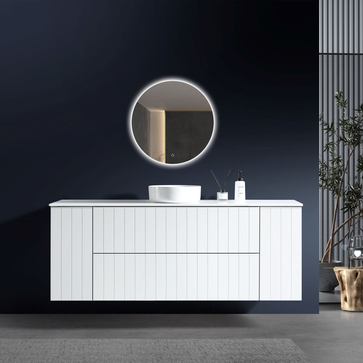 MELA PASTEL 1800 Wall Hung Vanity with 2 Doors & 2 Drawers, view 2