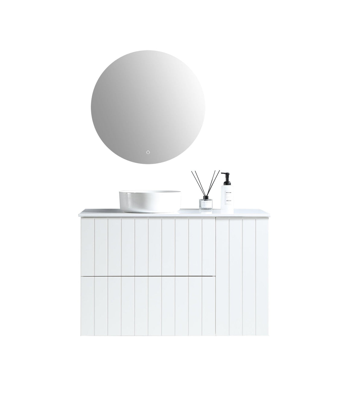 MELA PASTEL 900 Wall Hung Vanity with Door & Drawers