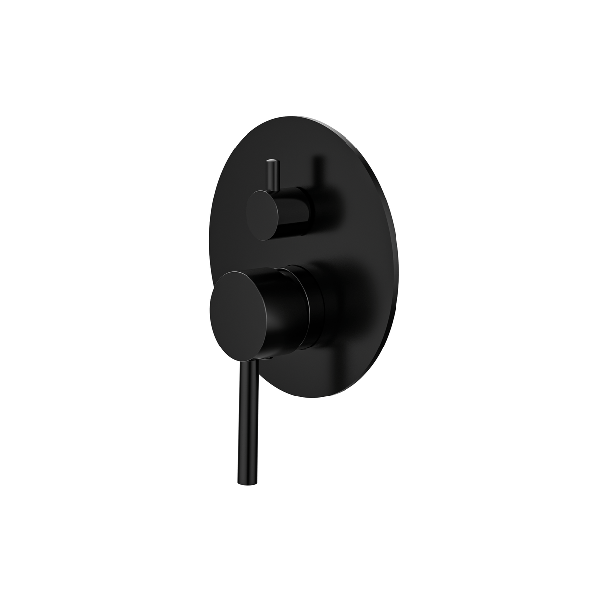 MELA RONDO Wall Mixer with Diverter in Matt Black