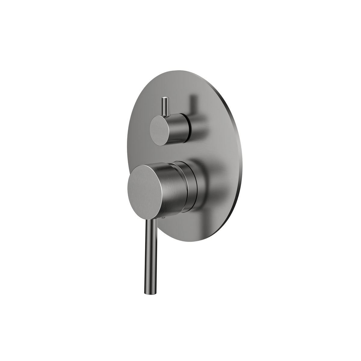 MELA RONDO Wall Mixer with Diverter in Brushed Nickel