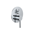 MELA RONDO Wall Mixer with Diverter in Chrome, view 2