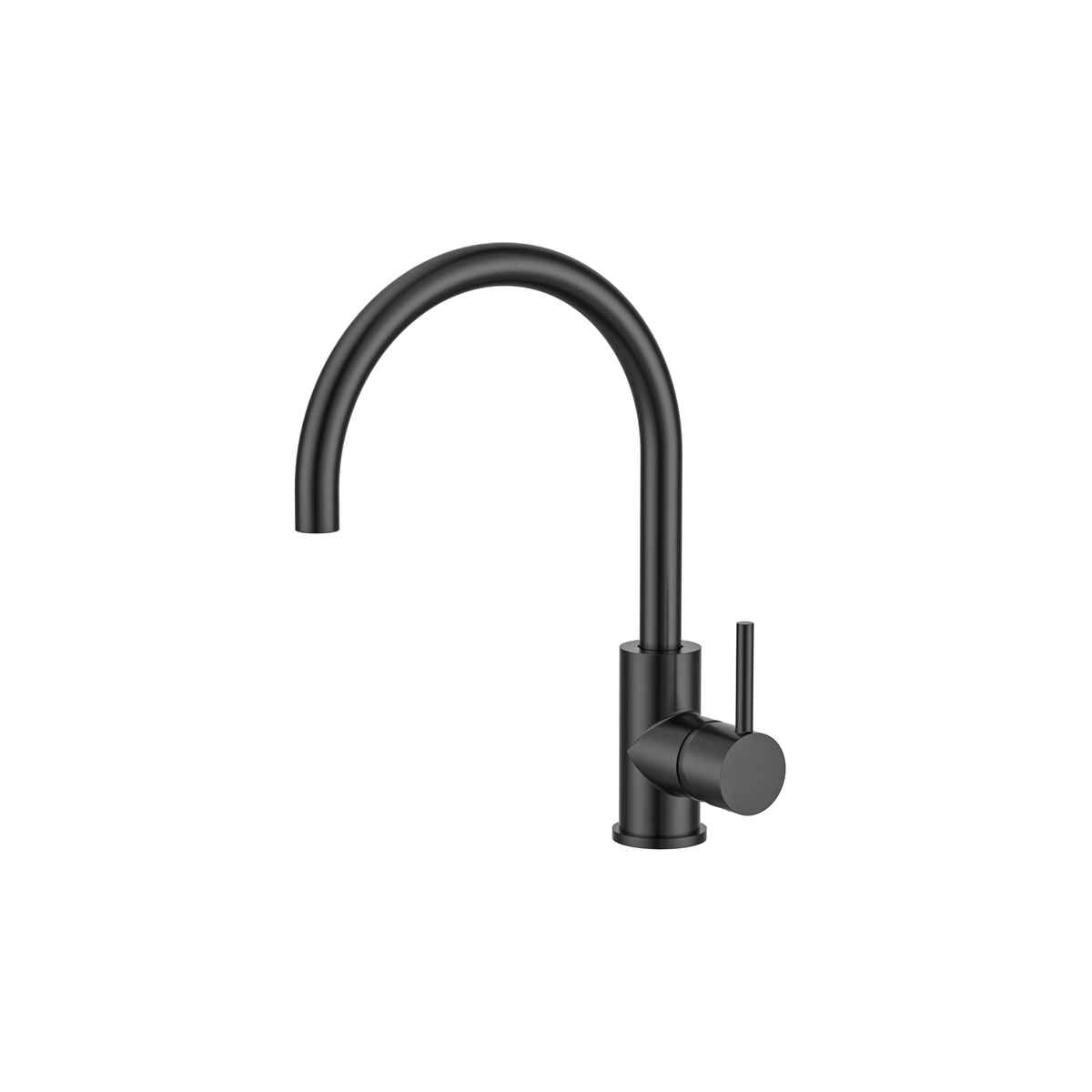 MELA RONDO Gooseneck Sink Mixer in Gun Metal