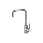 MELA RONDO Square Gooseneck Sink Mixer in Chrome