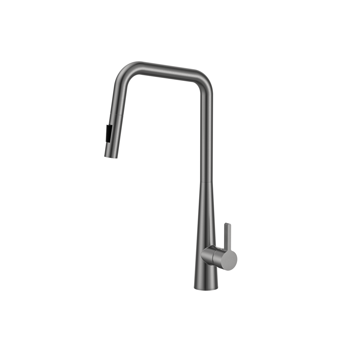 MELA RONDO Square Pull-Out Sink Mixer in Brushed Nickel