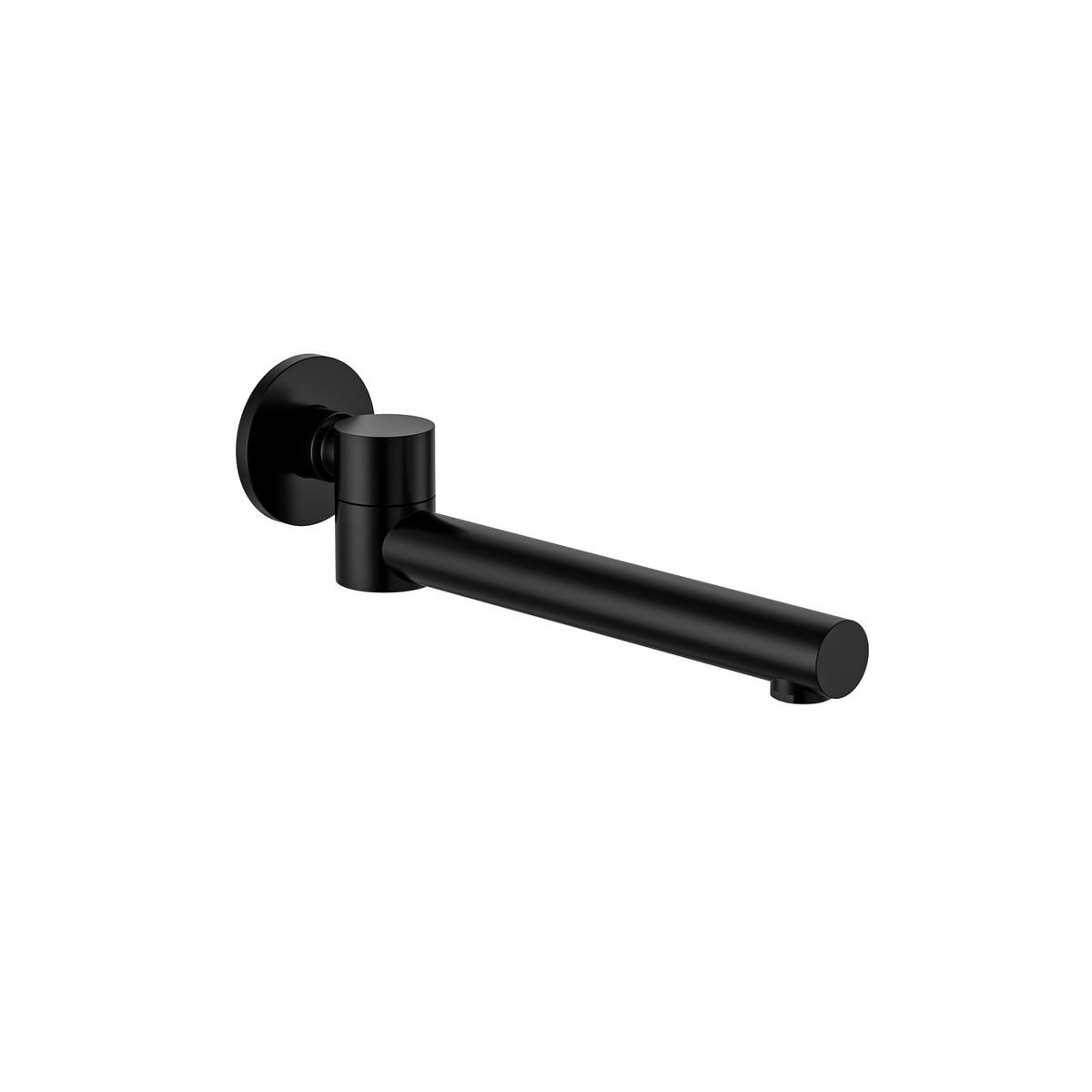 MELA RONDO Swivel Wall Spout in Matt Black