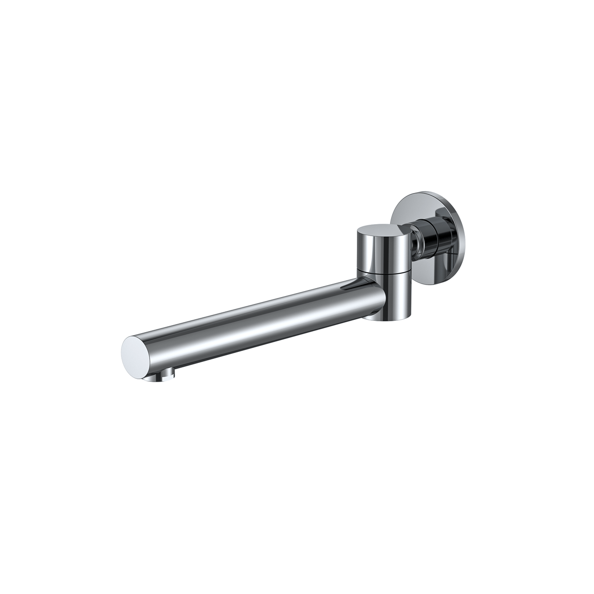 MELA RONDO Swivel Wall Spout in Chrome, view 2