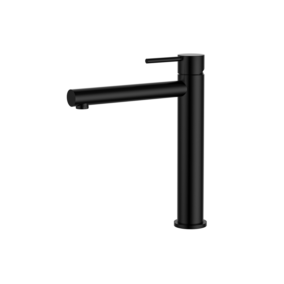 MELA RONDO Tall Basin Mixer in Matt Black