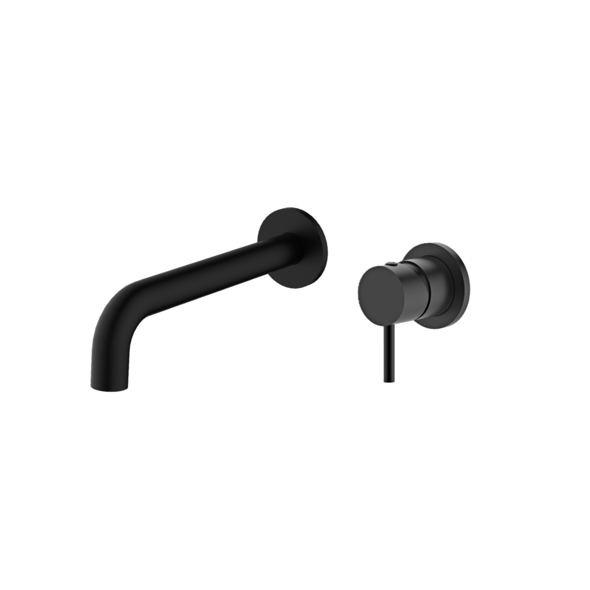 MELA RONDO Wall Spout & Mixer Set in Black