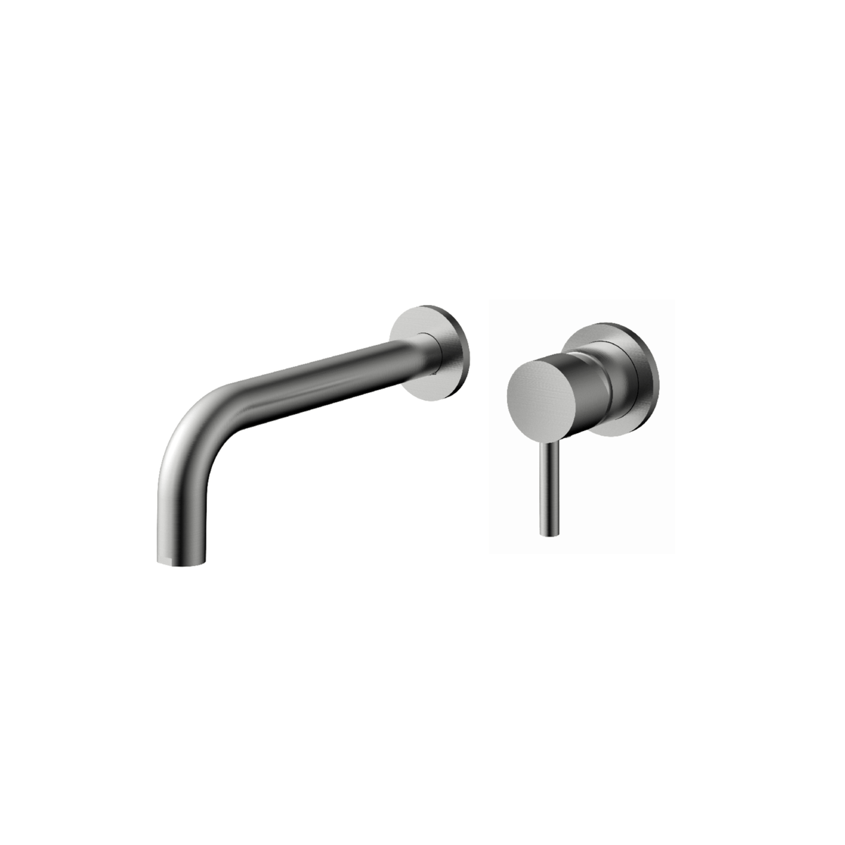 MELA RONDO Wall Spout & Mixer Set in Brushed Nickel