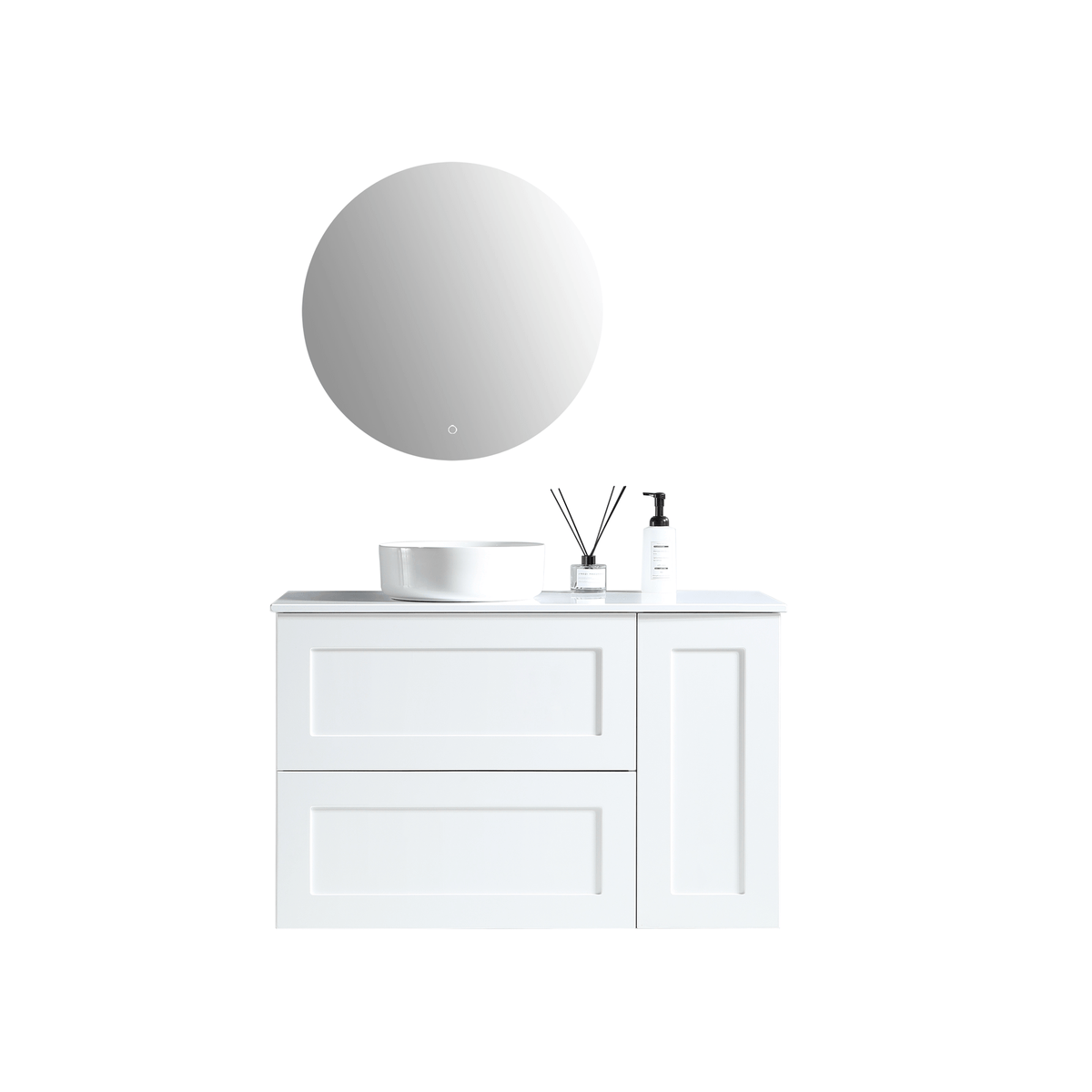 MELA SHAKER 1200 Wall Hung Vanity with Door & Drawers