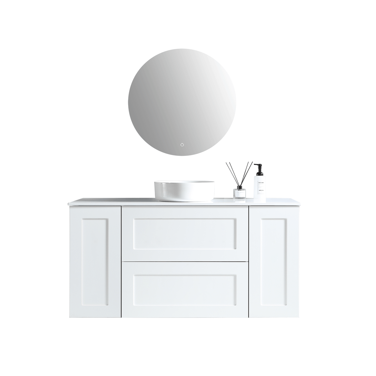 MELA SHAKER 1350 Wall Hung Vanity with 2 Doors & 2 Drawers