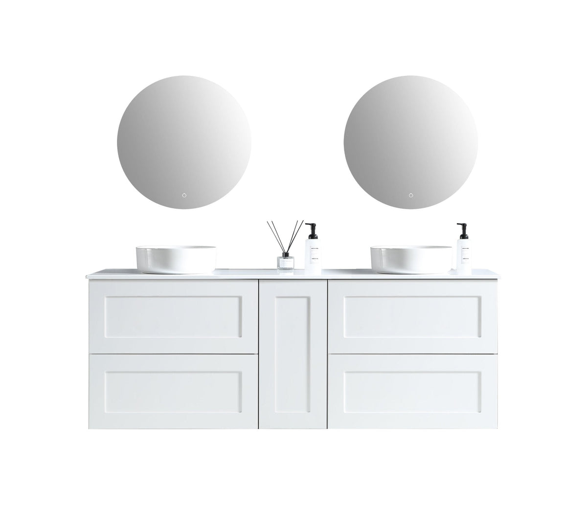 MELA SHAKER 1800 Wall Hung Vanity with Door & 4 Drawers