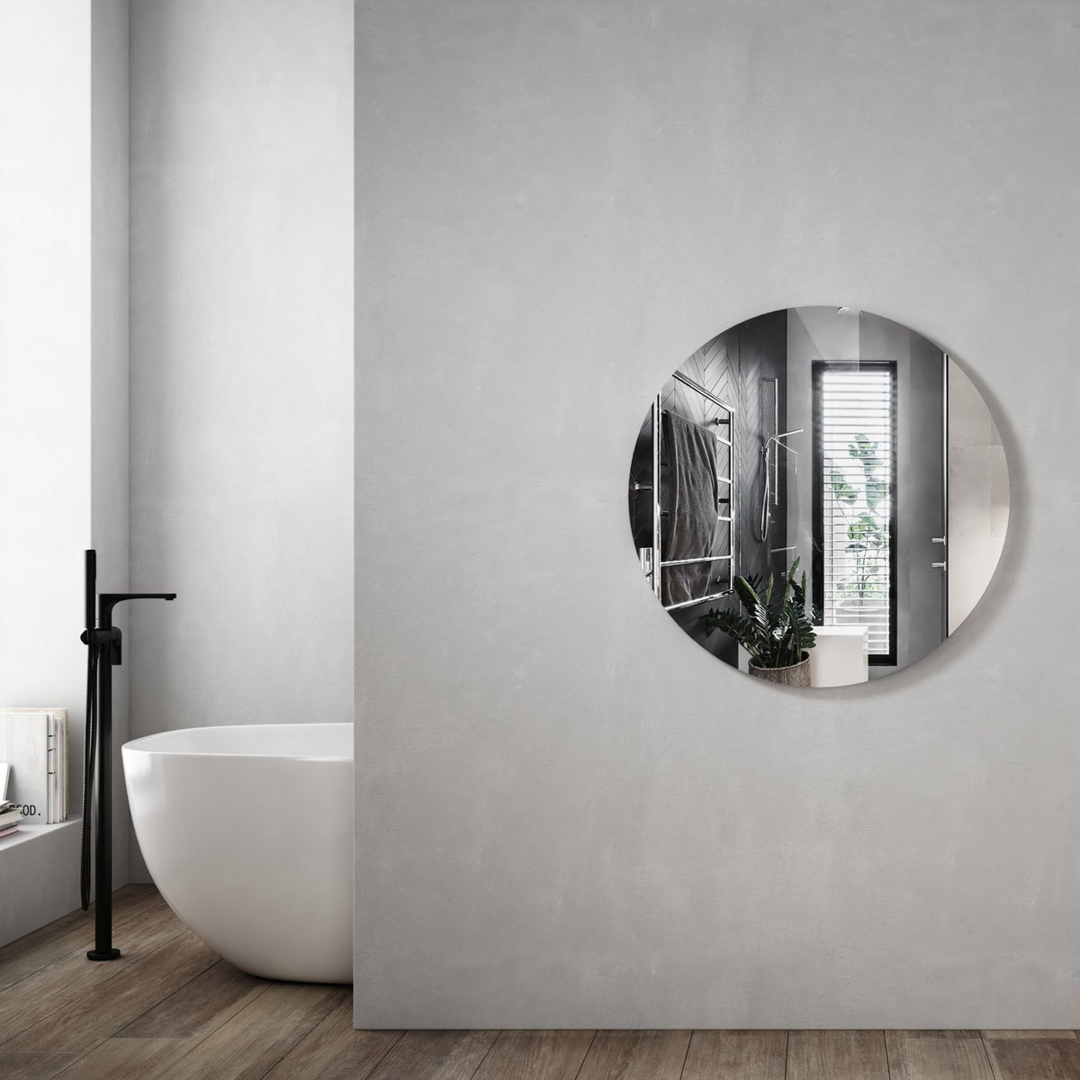 MELA SURI 800 Frameless Round Mirror, SURI.800R