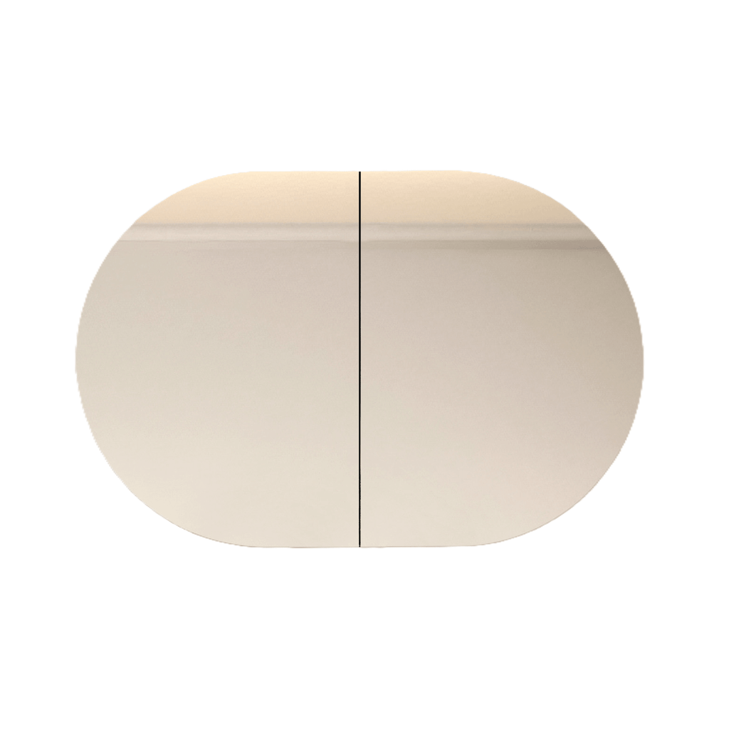 MELA VERA Oval Mirror Cabinet in 900mm
