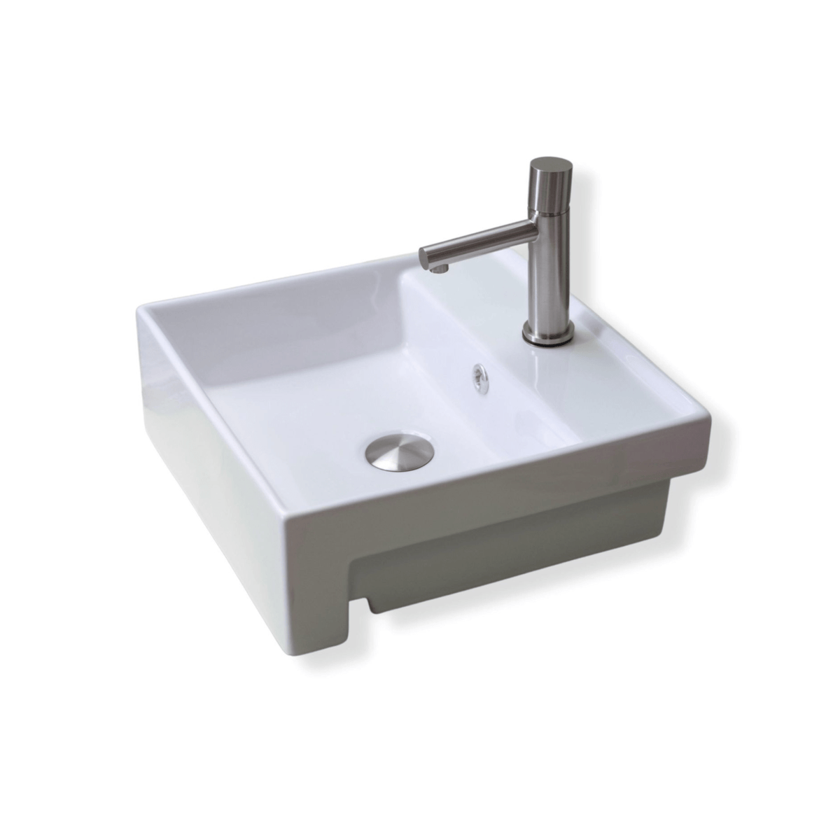 MELA ZONE Semi Recessed Basin, gloss white, ZONE.SEMI
