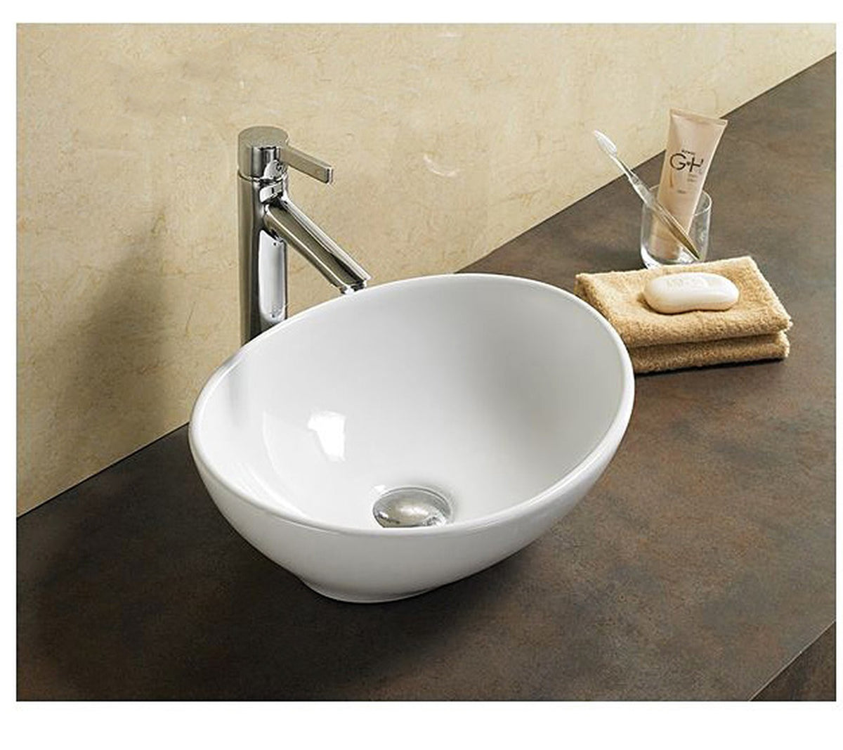 Mezzo above counter basin, gloss white