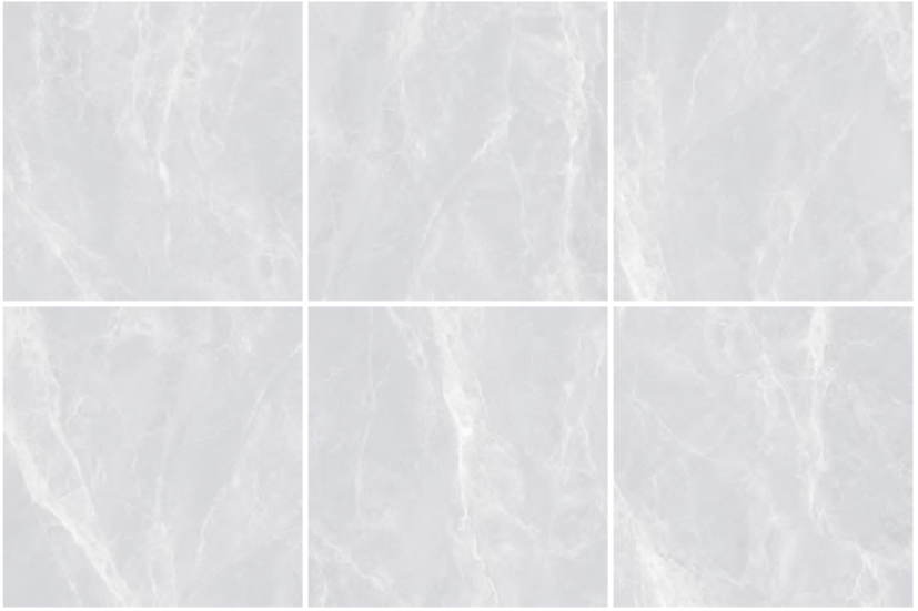 Morgan Cloud 600 x 600 mm tiles laid out