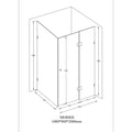 MELA MORRIS Frameless Corner Shower Screen 900 x 1000mm